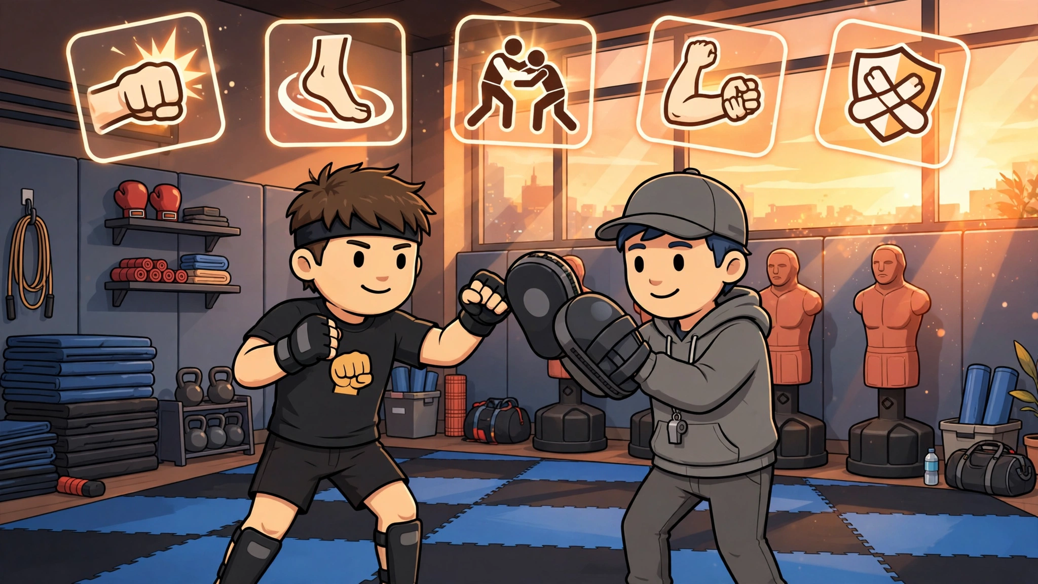 BitLife fighter training moves in a gym with a coach – Ultimate Fighter Mode guide